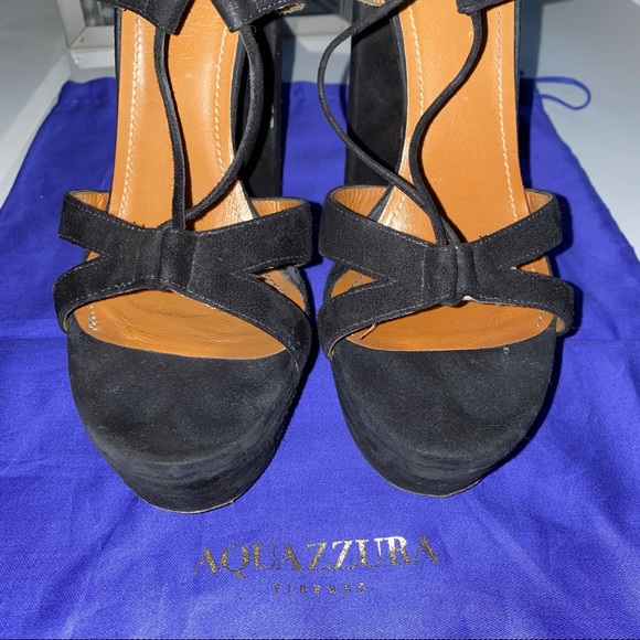 ✖️SOLD✖️Aquazzura Beverly Hills black sandal 8.5 - Picture 9 of 10